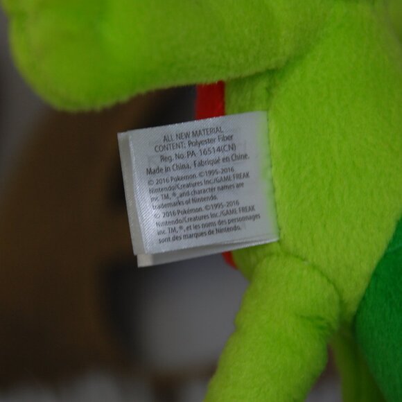 Tomy Pokemon 8" TREECKO Official TOMY Authentic Plush Stuffed 2016 - Picture 9 of 13